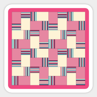 Pink Rainbow Tiles Sticker